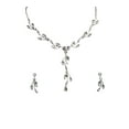 thumbnail image 1 of Faship Gorgeous Clear Rhinestone Crystal Floral Necklace Earrings Set, 1 of 5