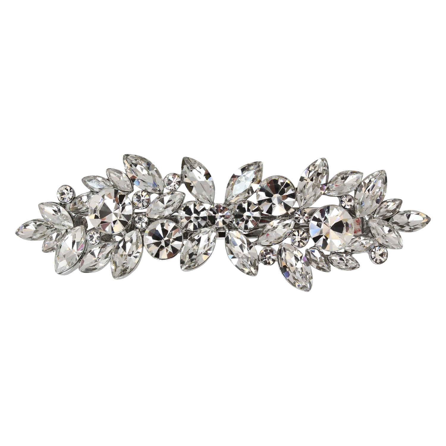 Gorgeous Rhinestone Crystal Flower hairpin Faship Gorgeous Black Rhinestone Crystal Floral Hair  main image 2