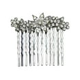 thumbnail image 1 of Faship Gorgeous Clear Rhinestone Crystal Small Floral Hair Comb, 1 of 4