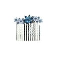 thumbnail image 1 of Faship Gorgeous Dark Blue Rhinestone Crystal Floral Small Hair Comb, 1 of 4