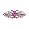 thumbnail image 1 of Faship Gorgeous Fuchsia Crystal Hearts And Floral Hair Barrette, 1 of 5