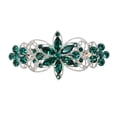 thumbnail image 1 of Faship Gorgeous Green Rhinestone Crystal Flora Hair Barrette Clip, 1 of 5