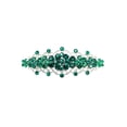 thumbnail image 1 of Faship Gorgeous Green Rhinestone Crystal Floral Hair Barrette, 1 of 4