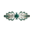 thumbnail image 1 of Faship Gorgeous Green Rhinestone Crystal Small Floral Hair Barrette Clip, 1 of 4