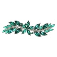 thumbnail image 1 of Faship Gorgeous Green Rhinestone Crystal Small Floral Hair Barrette Clip, 1 of 5