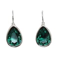 thumbnail image 1 of Faship Gorgeous Green Teardrop Rhinestone Crystal Dangling Hoop Earrings, 1 of 3