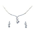 thumbnail image 1 of Faship Gorgeous Light Blue Crystal Floral Necklace Earrings Set, 1 of 5