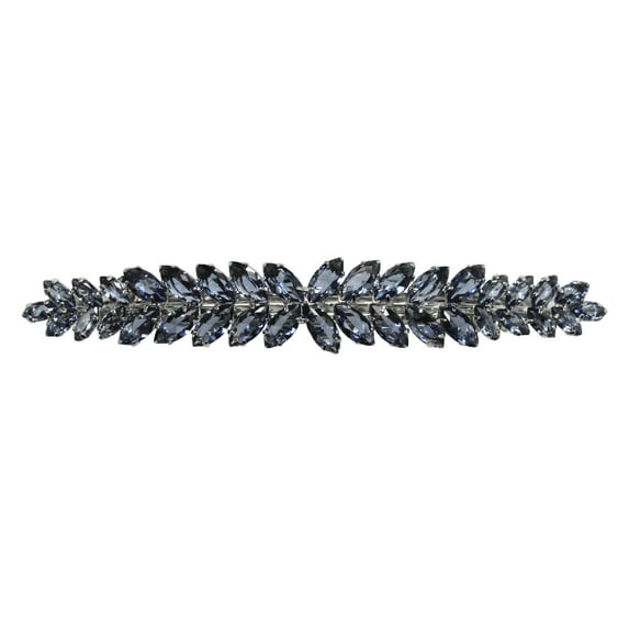 Faship Gorgeous Navy Blue CZ Crystal floral Hair Barrette
