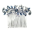 thumbnail image 1 of Faship Gorgeous Navy Blue Crystal Floral Hair Comb, 1 of 5