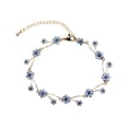thumbnail image 1 of Faship Gorgeous Navy Blue Rhinestone Crystal Floral Bracelet 7" - 9", 1 of 5