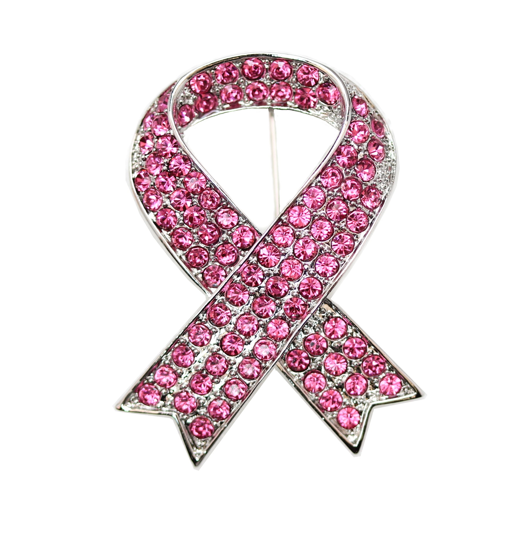 Cancer Ribbon Rhinestone Faship Gorgeous Pink Rhinestone Crystal Breast Cancer Ribbon Pin Brooch ...