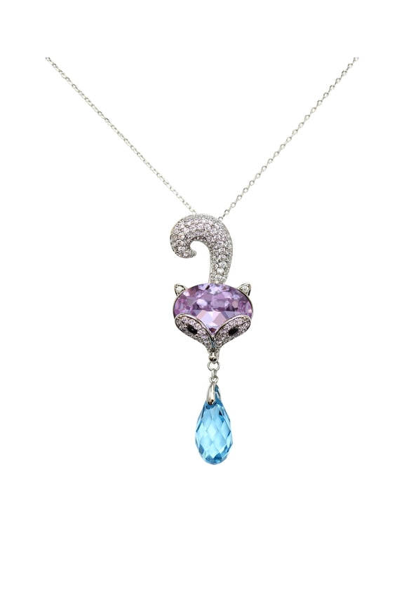 Gorgeous Premium Rhinestone Crystal Lucky Fox Necklace