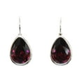 thumbnail image 1 of Faship Gorgeous Purple Teardrop Rhinestone Crystal Dangling Hoop Earrings, 1 of 3