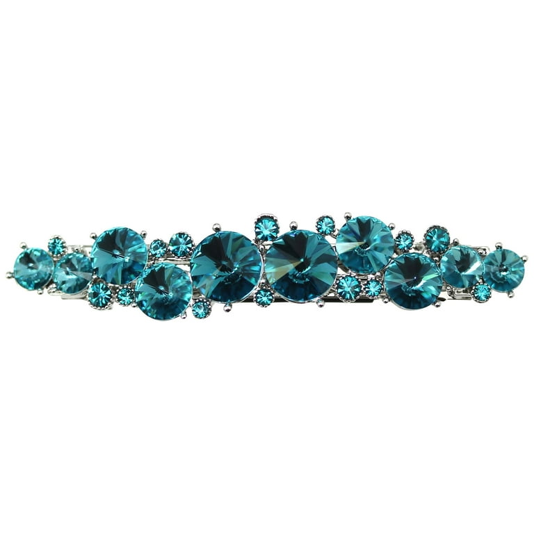 CRYSTAL HAIR CLIP SMALL TEAL CRYSTAL HAIR CLIP SMALL TEAL