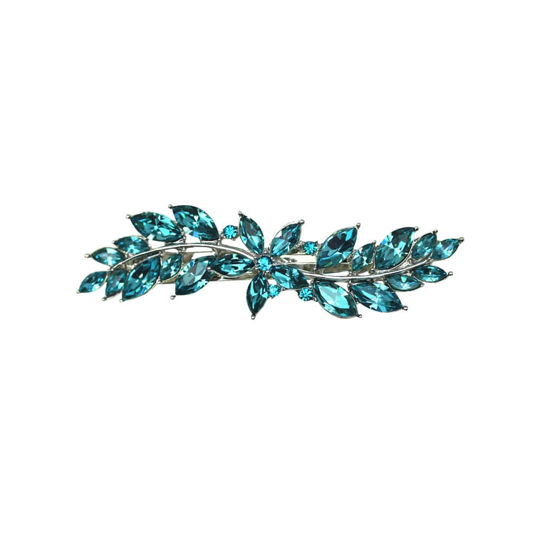 CRYSTAL HAIR CLIP SMALL TEAL CRYSTAL HAIR CLIP SMALL TEAL
