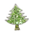 thumbnail image 1 of Faship Green Rhinestone Crystal Christmas Tree Pin Brooch, 1 of 3