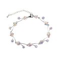 thumbnail image 1 of Faship Multicolors AB Rhinestone Crystal Floral Bracelet 7" - 9", 1 of 5
