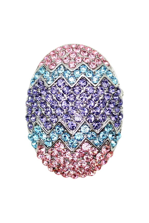 Multicolors Rhinestone Crystal Big Easter Egg Pin Brooch