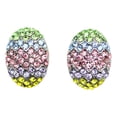 thumbnail image 1 of Faship Multicolors Rhinestone Crystal Easter Egg Earrings, 1 of 4
