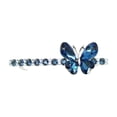thumbnail image 1 of Faship Navy Blue Rhinestone Crystal Butterfly Hair Barrette Clip, 1 of 6