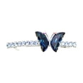 thumbnail image 1 of Faship Navy Blue Rhinestone Crystal Butterfly Hair Barrette Clip, 1 of 5