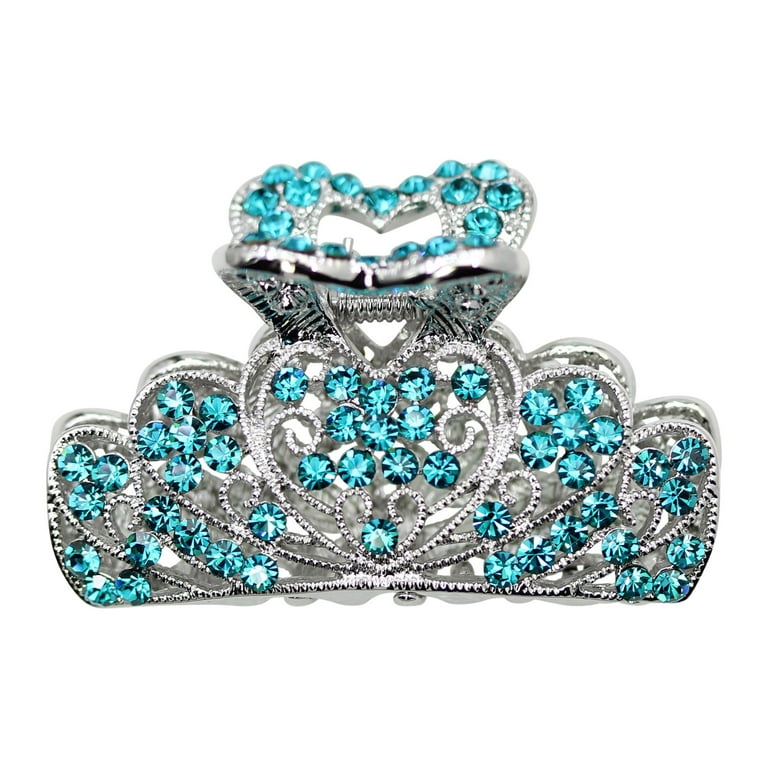 CRYSTAL HAIR CLAW TEAL CRYSTAL HAIR CLAW TEAL