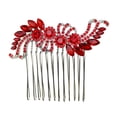 thumbnail image 1 of Faship Red Crystal Hair Comb, 1 of 6