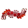 thumbnail image 1 of Faship Red Floral Crystal Hair Barrette Clip, 1 of 5