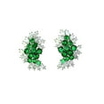 thumbnail image 1 of Faship Stunning Green CZ Crystal Clip On Earrings, 1 of 4