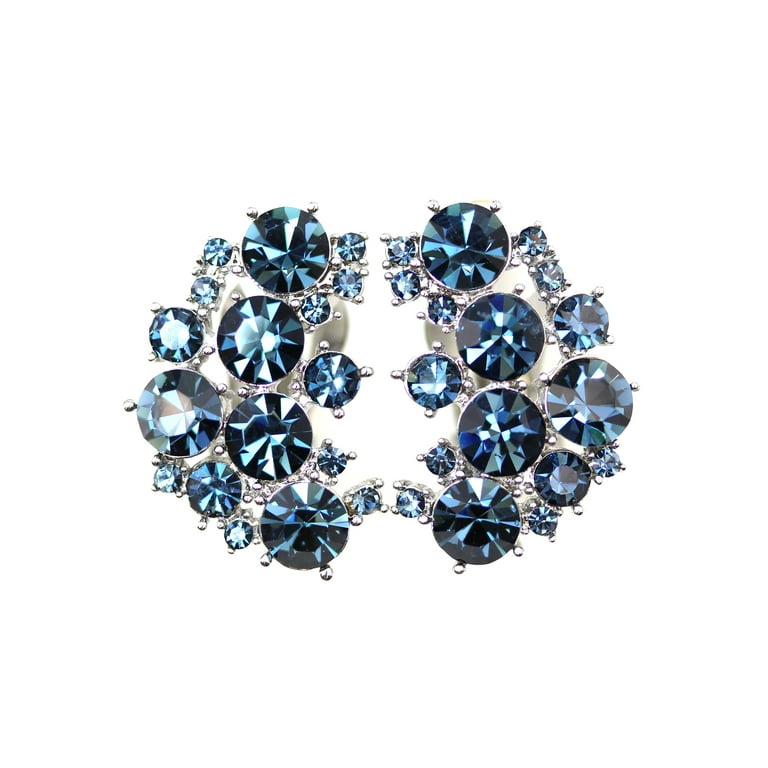 Navy clip shop on earrings
