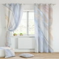 thumbnail image 1 of Fashnice 2Pcs 2Pc Privacy Window Curtain Energy Efficient Thick Solid Drapes Panels Grommet Curtains Thermal Insulated Bedroom Room Marble-14 W:41" x H:91" *2 Panels, 1 of 4