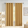 thumbnail image 1 of Fashnice Blackout Grommet Single Curtain Panel Thermal Insulated Modern Bedroom Energy Efficient Curtains Luxury Solid Color Window Drapes Goose Yellow 52 x 63 inch, 1 of 4