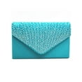thumbnail image 1 of Fashnice Women Designer Shoulder Bag Buckle Formal Handbag Crossbody Satin Wedding Purse Detachable Prom Party Sky Blue, 1 of 2