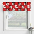thumbnail image 1 of Fashnice Xmas Short Window Drapes Christmas Kitchen Valance Cafe Tier Slot Top Window Treatments Rod Pocket Window Curtain Style-C 1pc-Top Valance:W:54"xL:18", 1 of 2