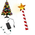 thumbnail image 1 of Fasiaou 1 Counts Christmas Wand Tree Light Remote Control with Glowing Star Red White Striped Holiday Decor for Indoor Festive Party Decoration Magic Wand Controller, 1 of 9