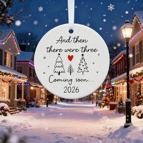 Fasiaou 1 Counts Custom Pregnancy Announcement Ornament Personalized Christmas Keepsake for Expecting Moms Holiday Family Decor New Parent Gift