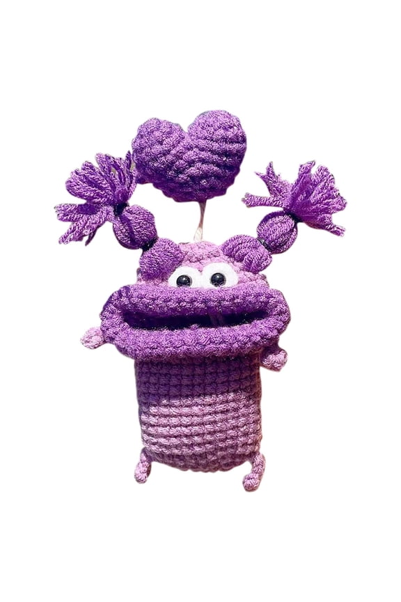 1 Counts Cute Car Key Case for Women Soft Wool Key Cover with Keychain, Valentines Day Gift for Her, Key Protector for Car Keys and Home Keys