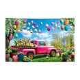 thumbnail image 1 of Fasiaou 1 Counts Easter Party Backdrop with Egg Bunny Design, Vinyl Photo Booth Background for Indoor Outdoor Celebrations, Holiday Decor Photography Prop, 1 of 5