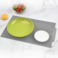 thumbnail image 1 of Fasiaou 1 Counts Silicone Drying Mat for Kitchen Sink Dish Drainer Pad Heat Resistant Non-Slip Drip Tray for Dishes Fruits Vegetables Countertop Protector Durable Dish Rack Replacement, 1 of 6