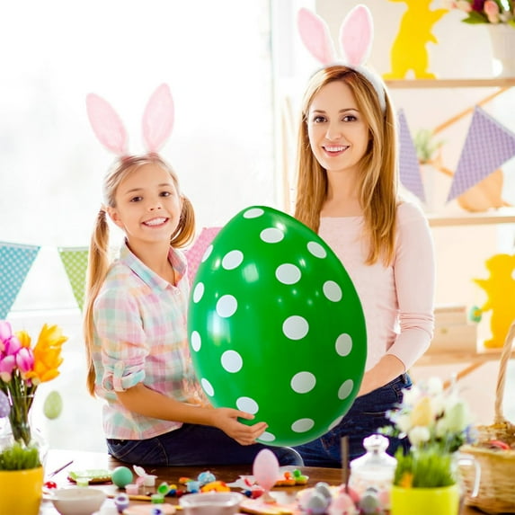 Fasiaou 1 Pc 20 Inch Inflatable Easter Eggs Easter Outdoor Yard Decoration Large Inflatable Hanging Eggs Ornaments Giant PVC Kids Toys for Garden Lawn Party Decor