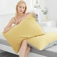 thumbnail image 1 of Fasiaou 100% Cotton Percale Pillowcases, 1 Pack Pillow Cases, Soft & Breathable Pillow Covers, Light Weight Fabric, Smooth Airy Weave, for Her or Him (Yellow/Standard 20"x30"), 1 of 1