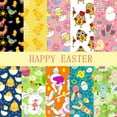 thumbnail image 1 of Fasiaou 10Pcs Easter Cotton Fabric Bundles Easter Bunny Egg Carrot Flower Fat Quarters Pastel Easter Spring Quilting Patchwork for DIY Handmade Craft Party Decor, 25 x 25 cm, 1 of 2