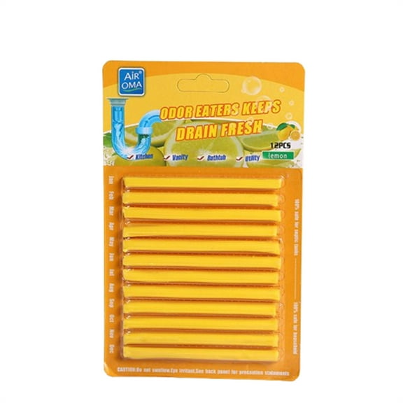 Fasiaou 12pcs Drain Sticks Drain Cleaner Sticks Drain Sink Deodorizer Sticks Keep Your Drain Pipes Clear Keep Clogs for Kitchen Bathroom Toilet ()