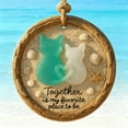 thumbnail image 1 of Fasiaou 2 Counts Sea Glass Beach Christmas Ornament Coastal Holiday Decor for Tree and Mantel Handmade Coastal Themed Holiday Decoration for Festive Beach Style Home, 1 of 4