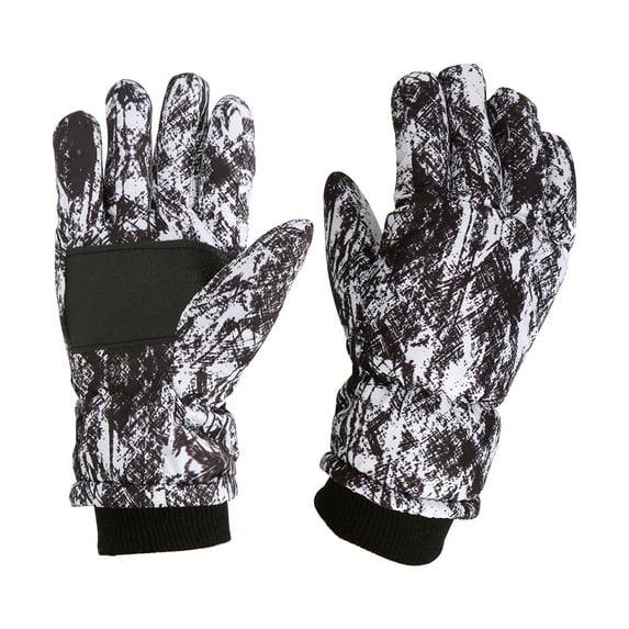 Fasiaou 2 Counts Winter Gloves Snow Ski Mittens Windproof Waterproof Cold Weather Outdoor Sports Gear Not for Adults(4-8)