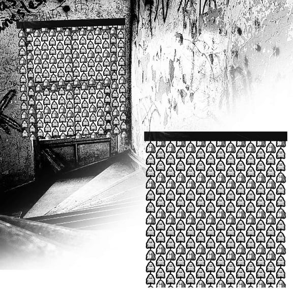 Fasiaou 2 Packs Cute Holy Ghost Printed Rainy Silk Door Curtain Cartoon Ghost Door Curtain Happy Halloween Doorway Curtain Partition Home Party Decor