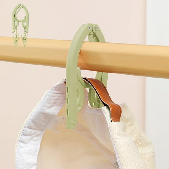Fasiaou 2 Packs Portable Travel Clothes Drying Rack with Clips, Foldable Laundry Hanger for Hotel & Camping, Compact Space Saving Clothesline for Suitcases