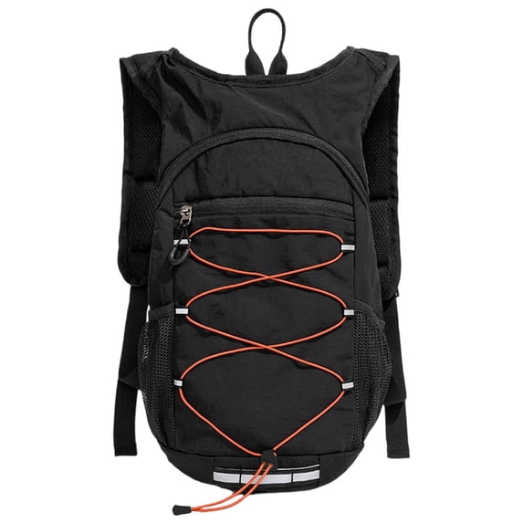 Fasiaou 20L Lightweight Cycling Hiking Backpack with Waterproof Nylon, Breathable Mesh Backrest and Multiple Compartments for Outdoor Travel and Camping,Black