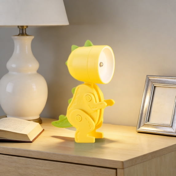 Fasiaou 3 Counts Cute Pet Night Light Adjustable Head & Warm LED Battery-Operated Desk Lamp for Bedroom Room Decor, Birthday Gift Idea, Small Night Light