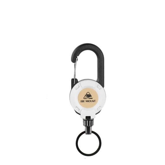 Fasiaou 3-in-1 Multi-Functional Retractable Carabiner Keychain with Stainless Steel Rope, Anti-Theft Design for Outdoor and Daily Use,B